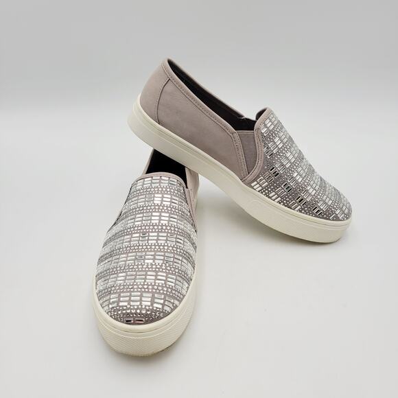 Gianni Bini Luxine Jeweled Beige Slip-One Sneaker Size 9 M - Picture 4 of 13